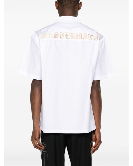 Mastermind Japan White Skull-print Short-sleeve T-shirt for men