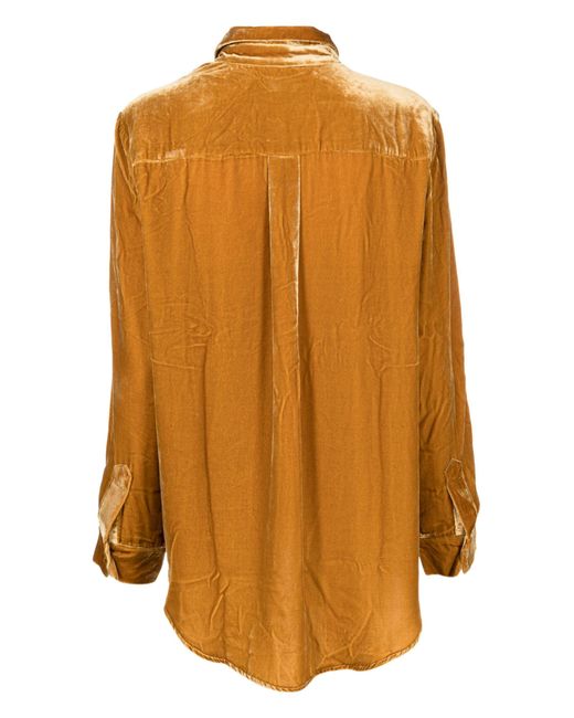 Asceno Brown -tone Velvet Pyjama Top - Women's - Viscose/silk