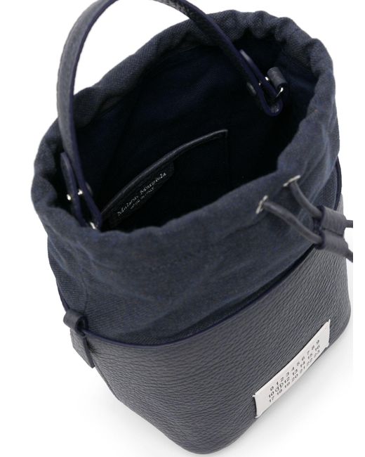 Maison Margiela Blue 5ac Small Bucket Bag - Women's - Brass/polyester/cotton/zinc