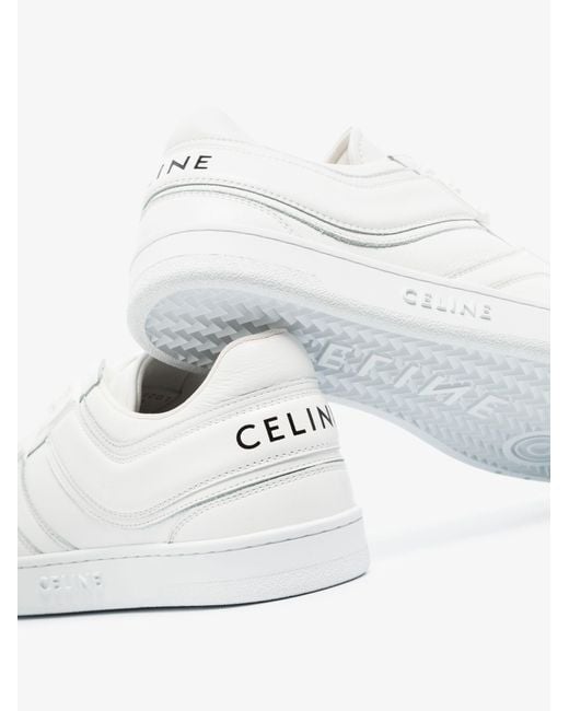 Céline White Leather Low Top Sneakers