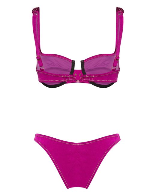 Reina Olga Purple Brigitte Underwired Bikini Set