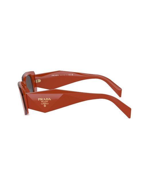 Prada Brown Rectangle-frame Sunglasses