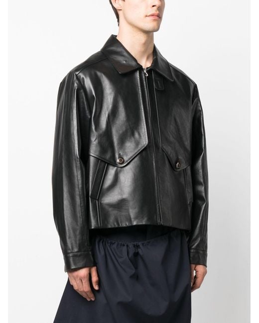 Kiko Kostadinov Murad Leather Bomber Jacket - Men's - Cotton