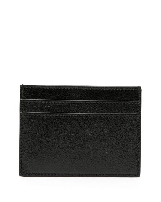 Balenciaga Black Monaco Leather Card Holder for men