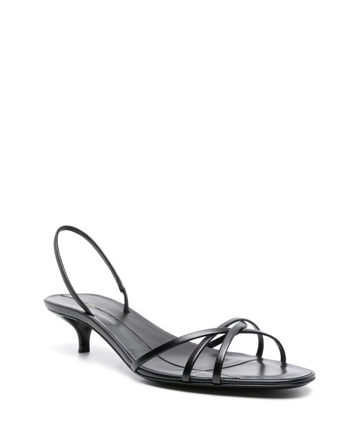 The Row White Harlow 35 Slingback Sandals