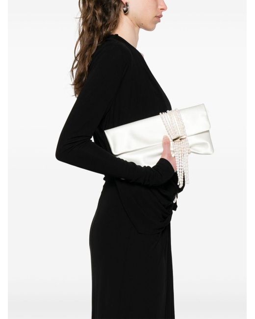 Jimmy Choo White Zandra Clutch