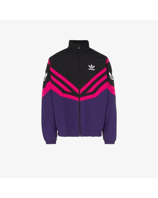 adidas Sportive Stripe Track Jacket in Purple for Men | Lyst Australia