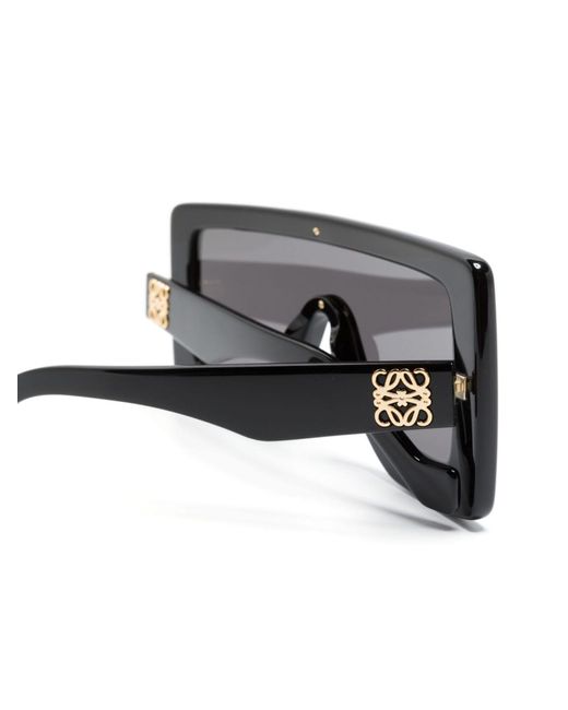 Loewe Gray Oversized-frame Logo-plaque Sunglasses