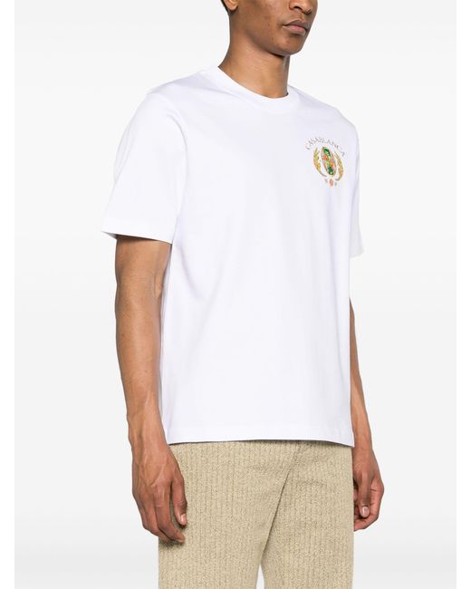 Casablancabrand White Joyaux D'afrique Tennis Club T-shirt for men