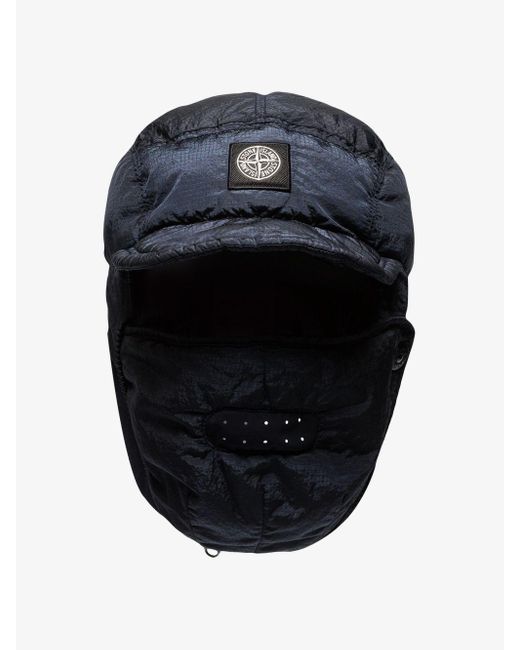Stone Island Blue Padded Logo Patch Hat for men