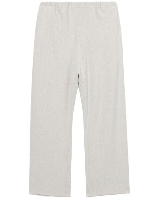 Maison Margiela White Grey Straight-leg Cotton Track Pants for men