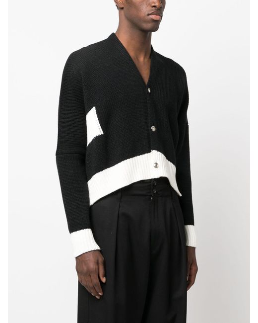 Sulvam Cropped Cardigan in Black for Men | Lyst