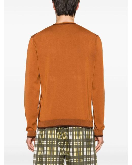 Maison Kitsuné Orange Bold Fox Head Cotton Sweater for men