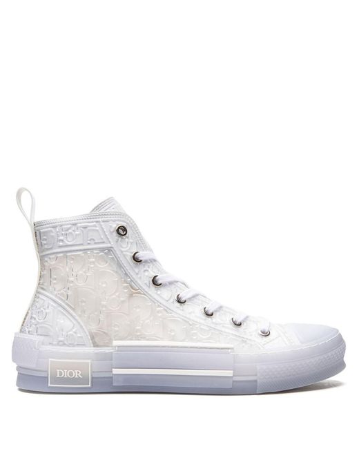 Dior White B23 High-top Sneakers - Men's - Rubber/canvas for men