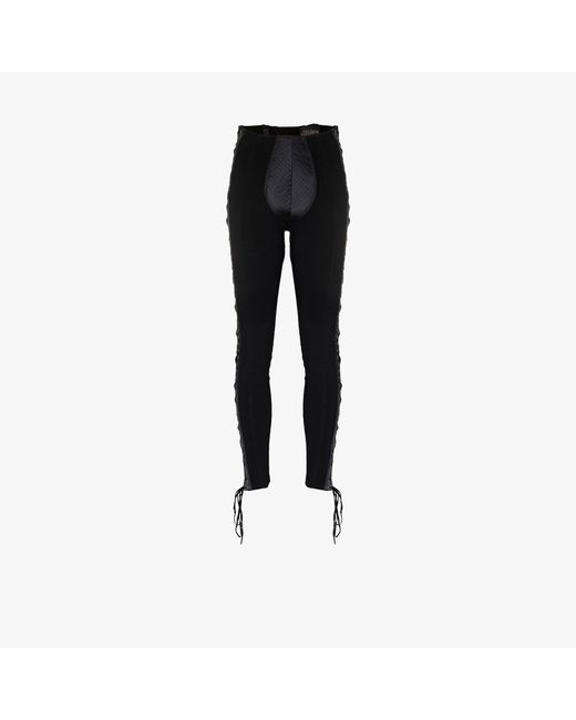 Jean Paul Gaultier X Lotta Volkova Lace-up leggings in Black | Lyst