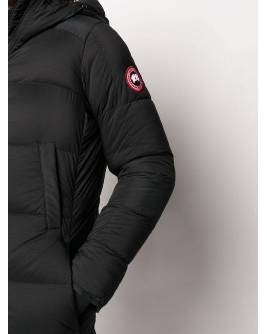 Canada Goose Black Alliston Hooded Quilted Jacket