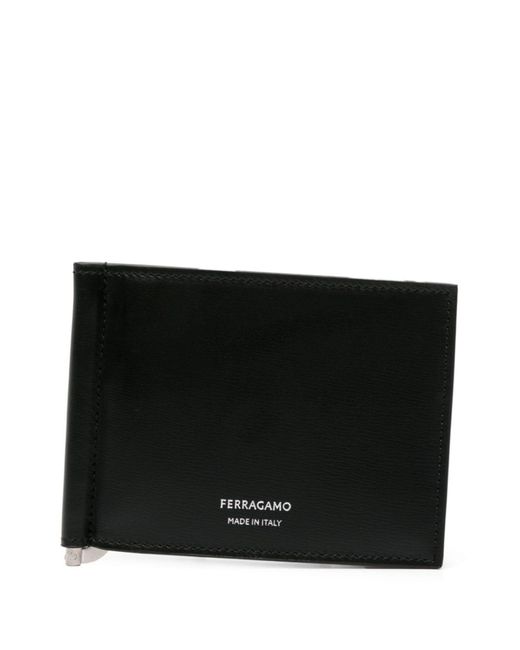 Ferragamo Black Classic Bi-fold Leather Wallet - Men's - Calf Leather for men