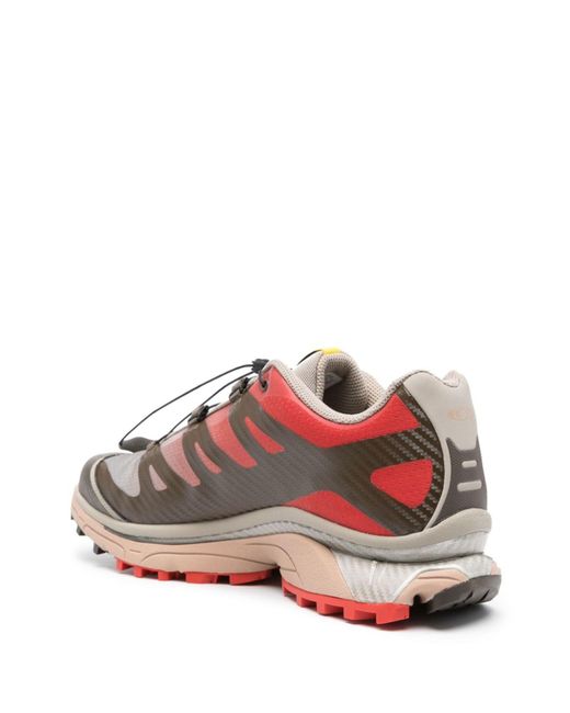 Salomon Red Brown Xt-4 Og Panelled Sneakers - Unisex - Rubber/fabric/mesh