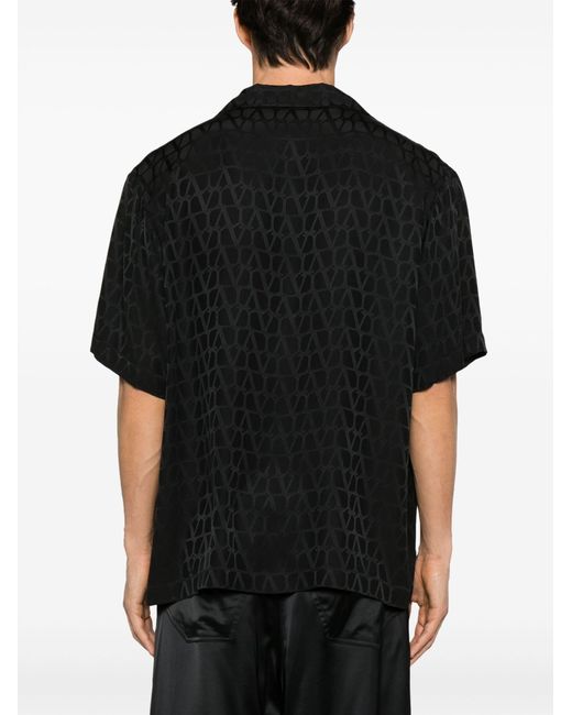 Valentino Garavani Black Toile Iconographe-print Silk Shirt - Men's - Silk for men