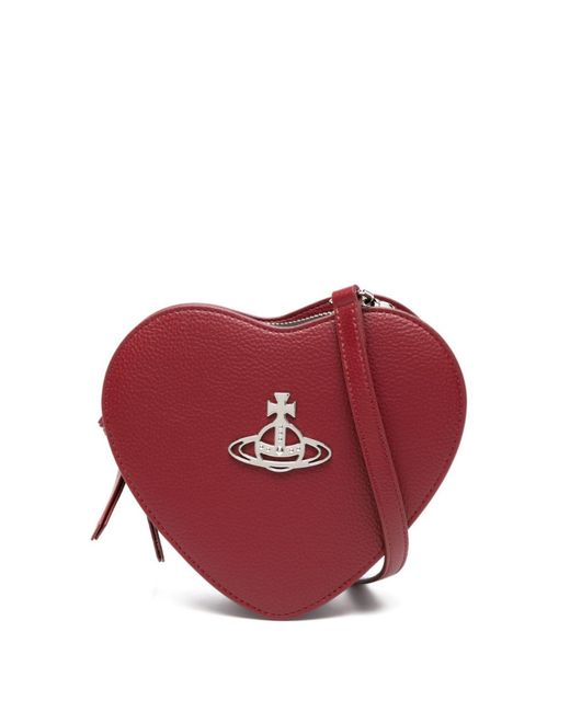 Vivienne Westwood Belle Heart Frame Cotton-blend Purse in Red