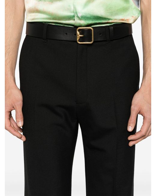 Casablancabrand Black Stretch Tailored Trousers - Men's - Polyester/virgin Wool/elastane/viscosecotton for men