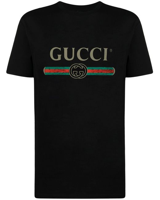 Gucci Black Interlocking G Cotton T-shirt