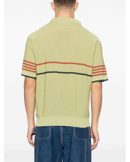 Bode Green Palmer Knitted Polo Shirt for men