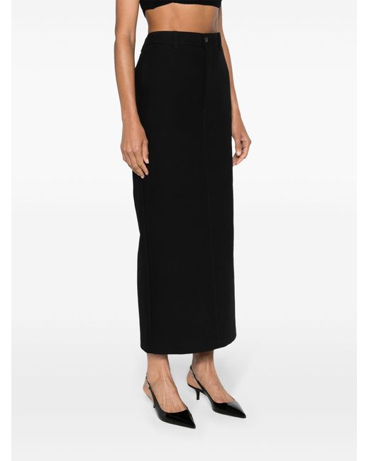 Wardrobe NYC Black Straight-cut Cotton Maxi Skirt