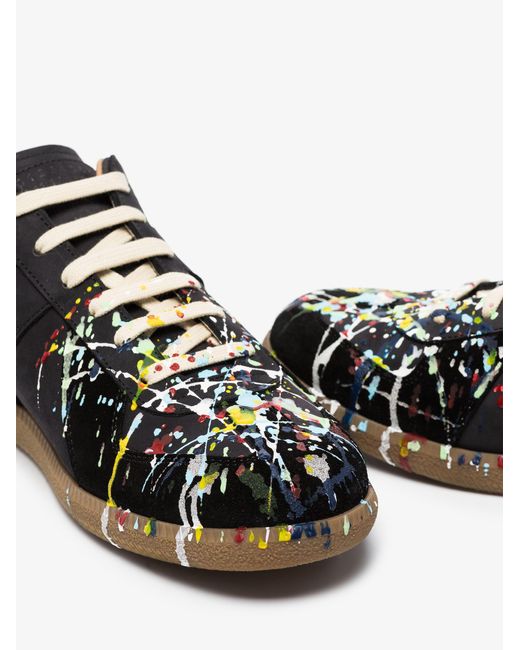 maison margiela black paint splatter