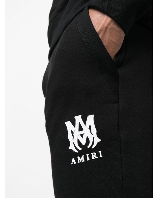 Amiri Black Logo-embroidered Track Pants for men