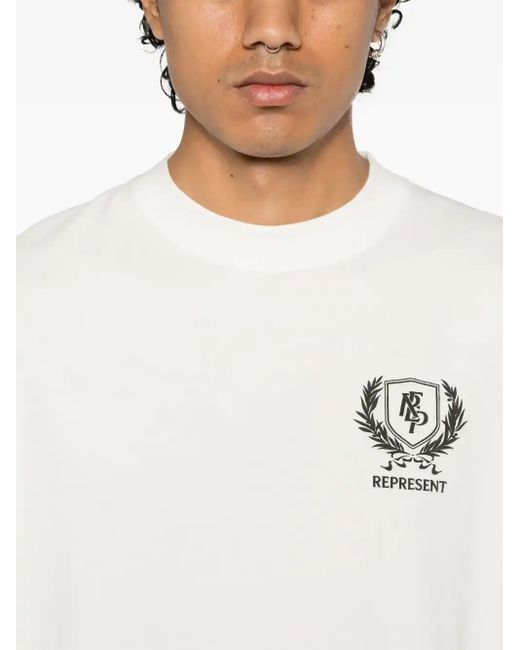 Represent Crest T-Shirt in White for Men | Lyst