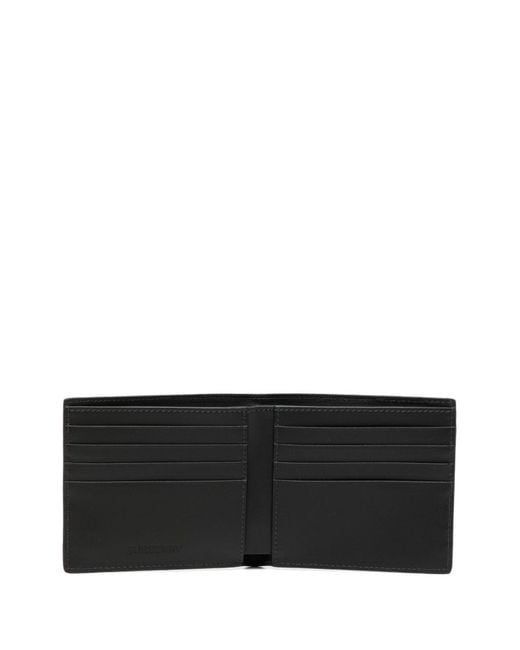 Burberry Black Grey Check Print Bi-fold Wallet for men