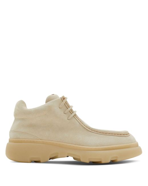 Burberry Natural Neutral Creeper Suede Boots for men