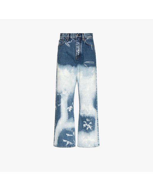 sunflower Cotton Bleached Loose Fit Jeans in Blue for Men Lyst