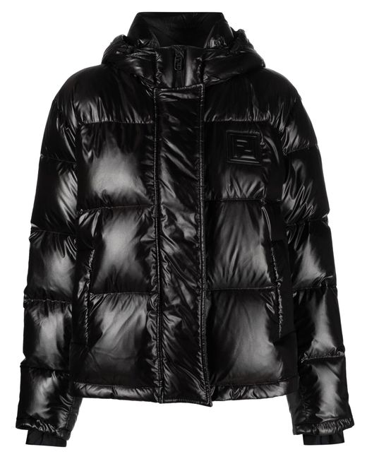 FENDI Hooded coated canvas-jacquard ski jacket