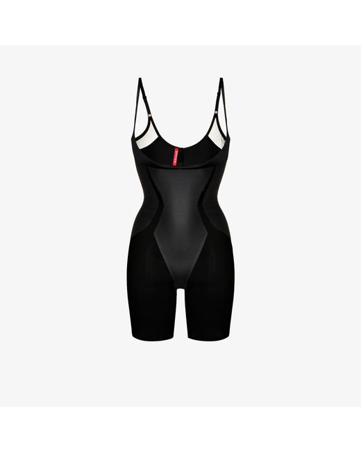 Spanx Cotton Haute Contour Open Bust Bodysuit in Black | Lyst UK