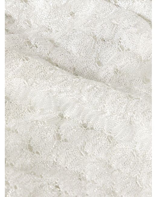 Missoni White Lace-effect Lurex-detailed Dress