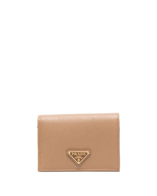 Prada Natural Saffiano-leather Bi-fold Wallet