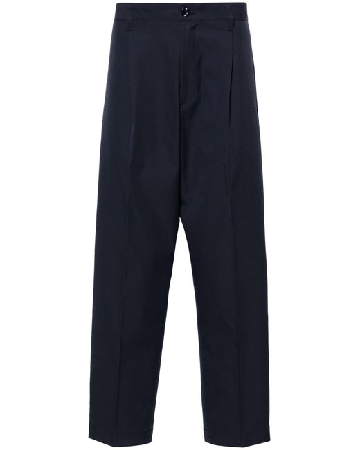 Neighborhood Blue Tuck Cropped Trousers for men