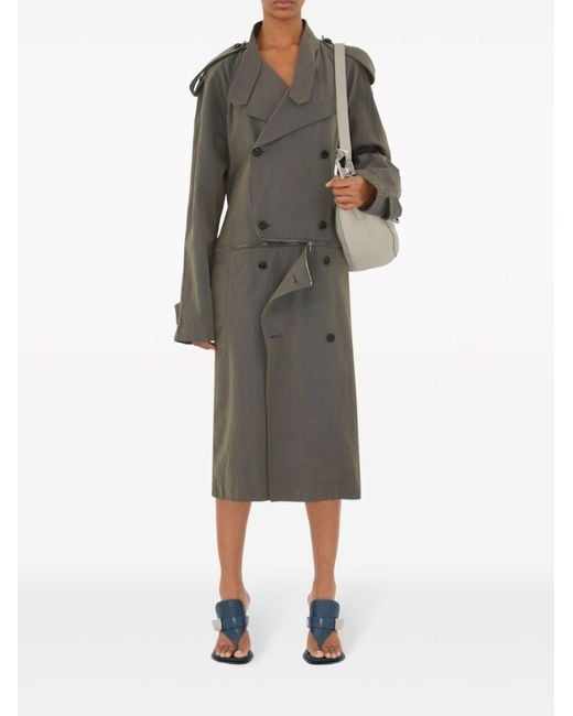 Burberry Gray Changeant Trench Dress