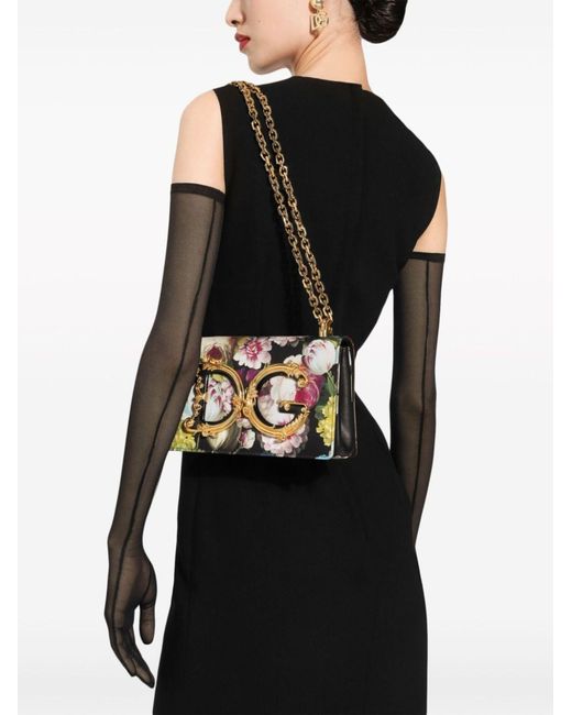Dolce & Gabbana Black Dg Girls Medium Cross Body Bag
