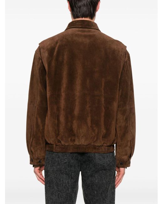 The Row Ronan suede レザージャケット Ronan Jacket Brown in Leather – The Row