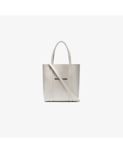 Balenciaga White Everyday Xxs Leather Tote Bag