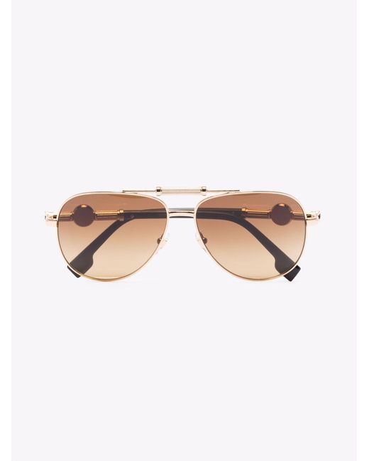 Versace Eyewear Synthetic Medusa Polis Aviator Sunglasses in Gold ...