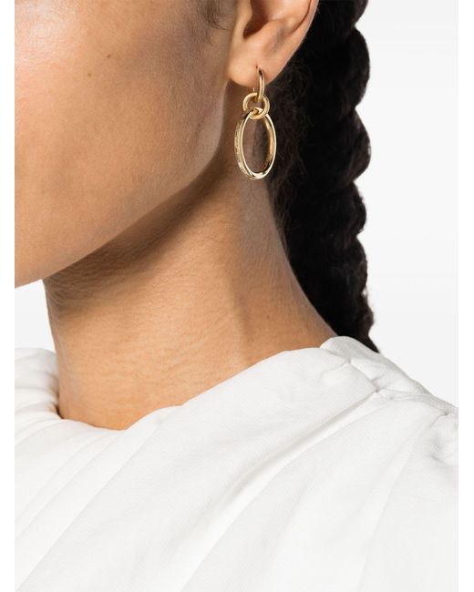 Spinelli Kilcollin Metallic 18k Yellow Taryn Diamond Hoop Earrings