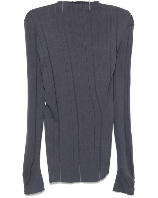 Jade Cropper Blue Slit Top