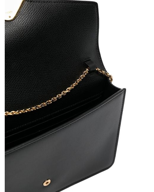 Fendi Black Ff Diamonds Leather Shoulder Bag - Women's - Calf Leather/metal