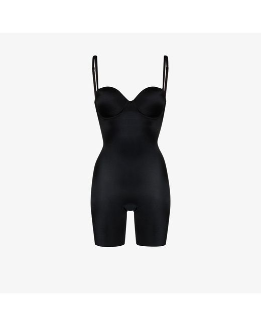 Spanx Suit Your Fancy Strapless Cupped Bodysuit in Black | Lyst