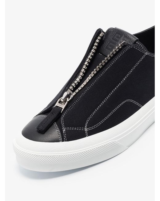 Givenchy Black City Low-top Canvas Sneakers for Men | Lyst