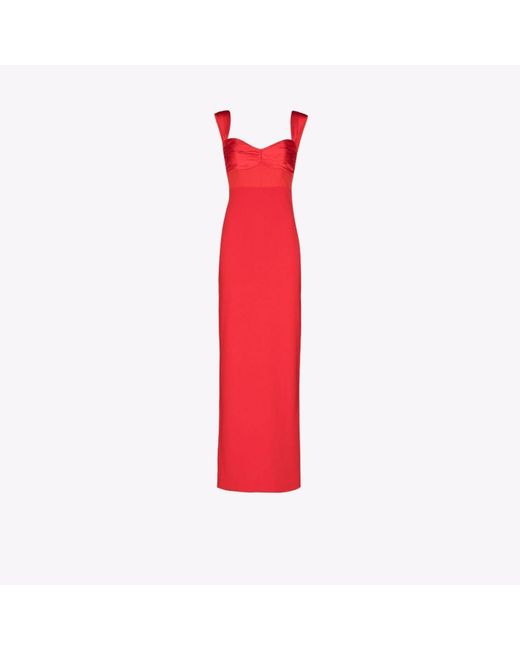 Solace London Red Calluna Bustier Maxi Dress